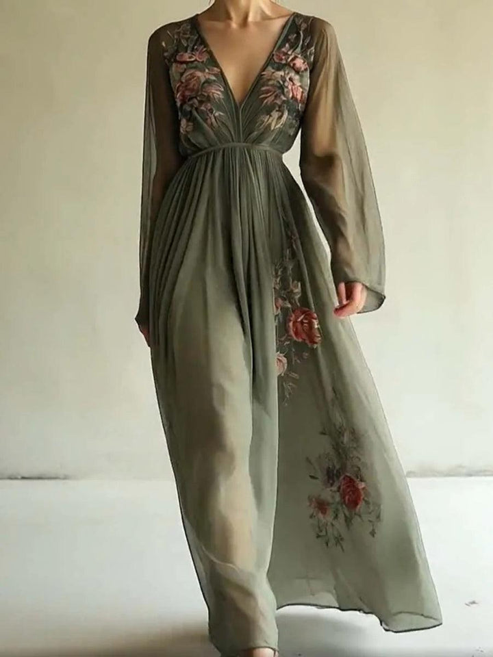 Printed Chiffon Fashion Dress