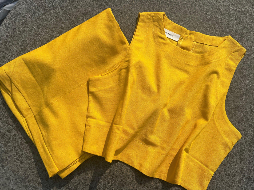 Stylish Solid Color Sleeveless Two-Piece Set