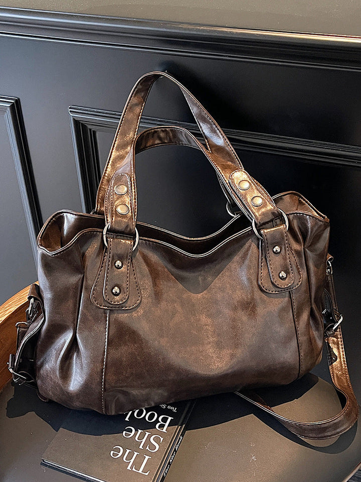 Vintage-Inspired Premium Niche Shoulder Tote Bag