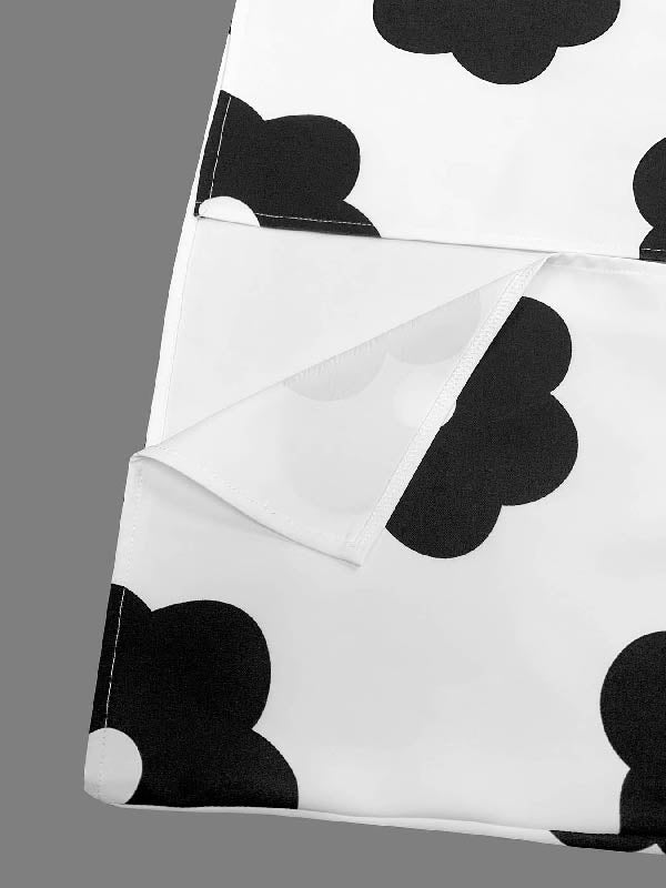 Floral Print Split-Back Skirt