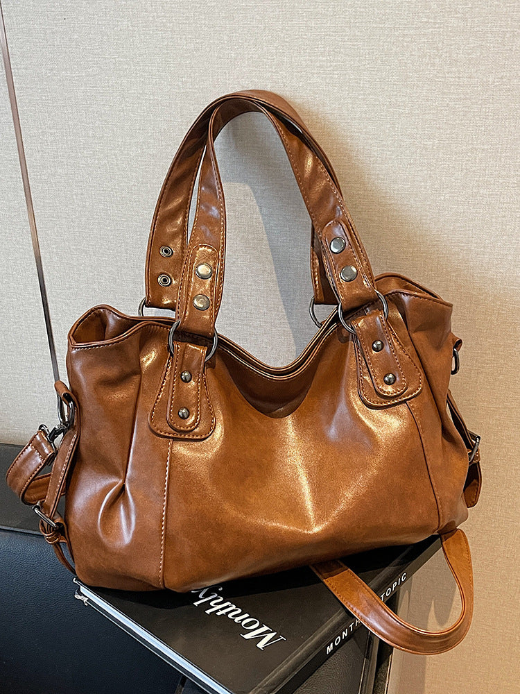 Vintage-Inspired Premium Niche Shoulder Tote Bag