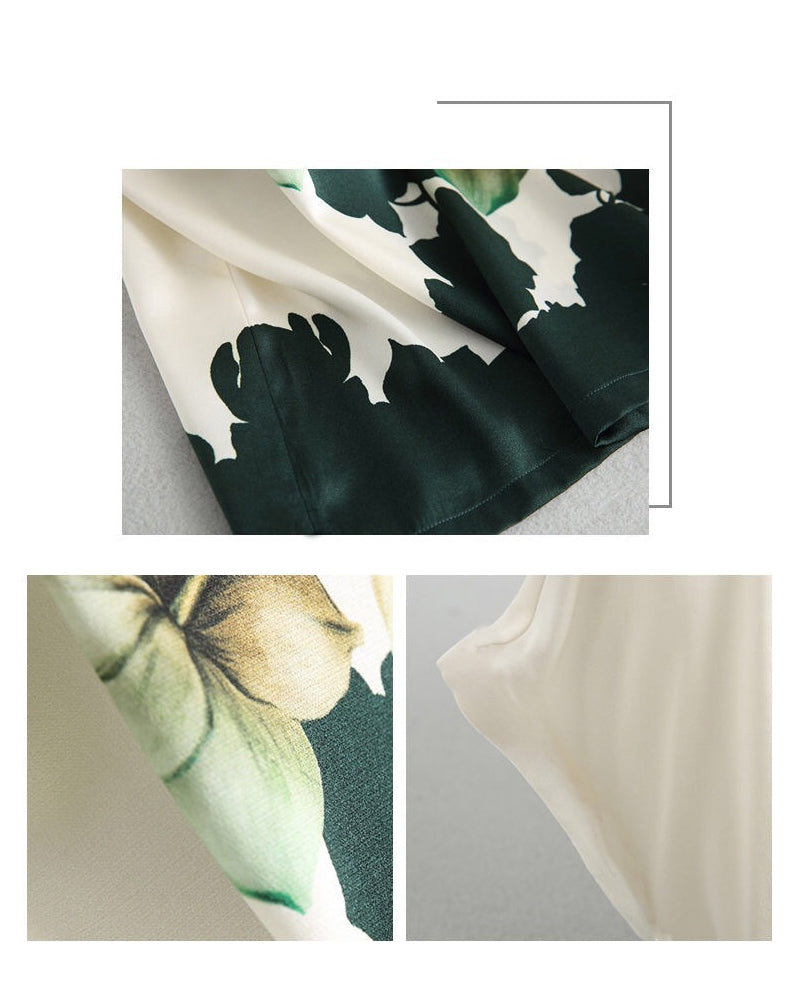 Ice Silk Printed Short Sleeve T-Shirt