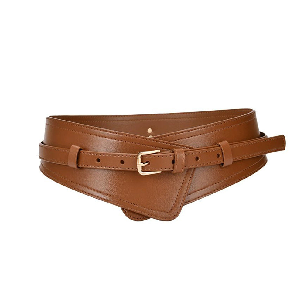 Trendy Women's Imitation Leather Wide Harness Belt