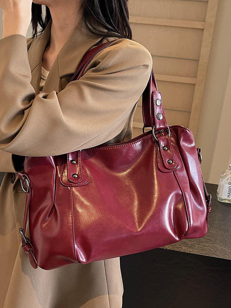 Vintage-Inspired Premium Niche Shoulder Tote Bag