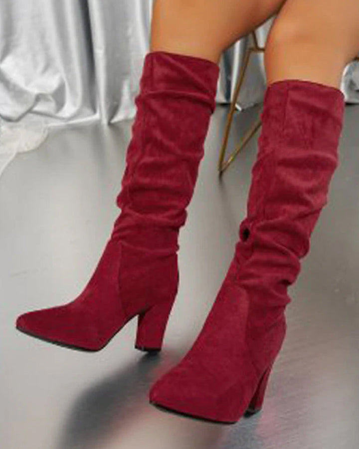 🌟 Just In – Bestselling Stylish High Heel Boots for Women in Solid Colors!