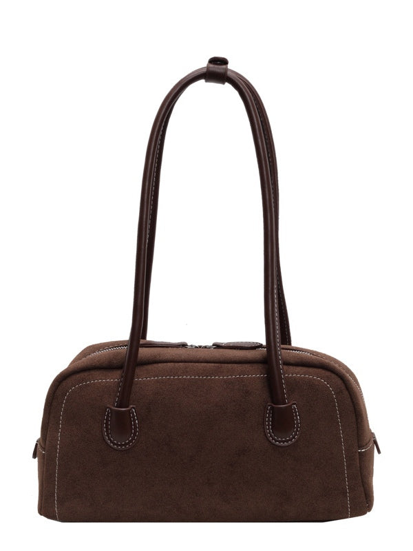 Vintage Frosted Shoulder Bag - Casual Pillow Style Handbag
