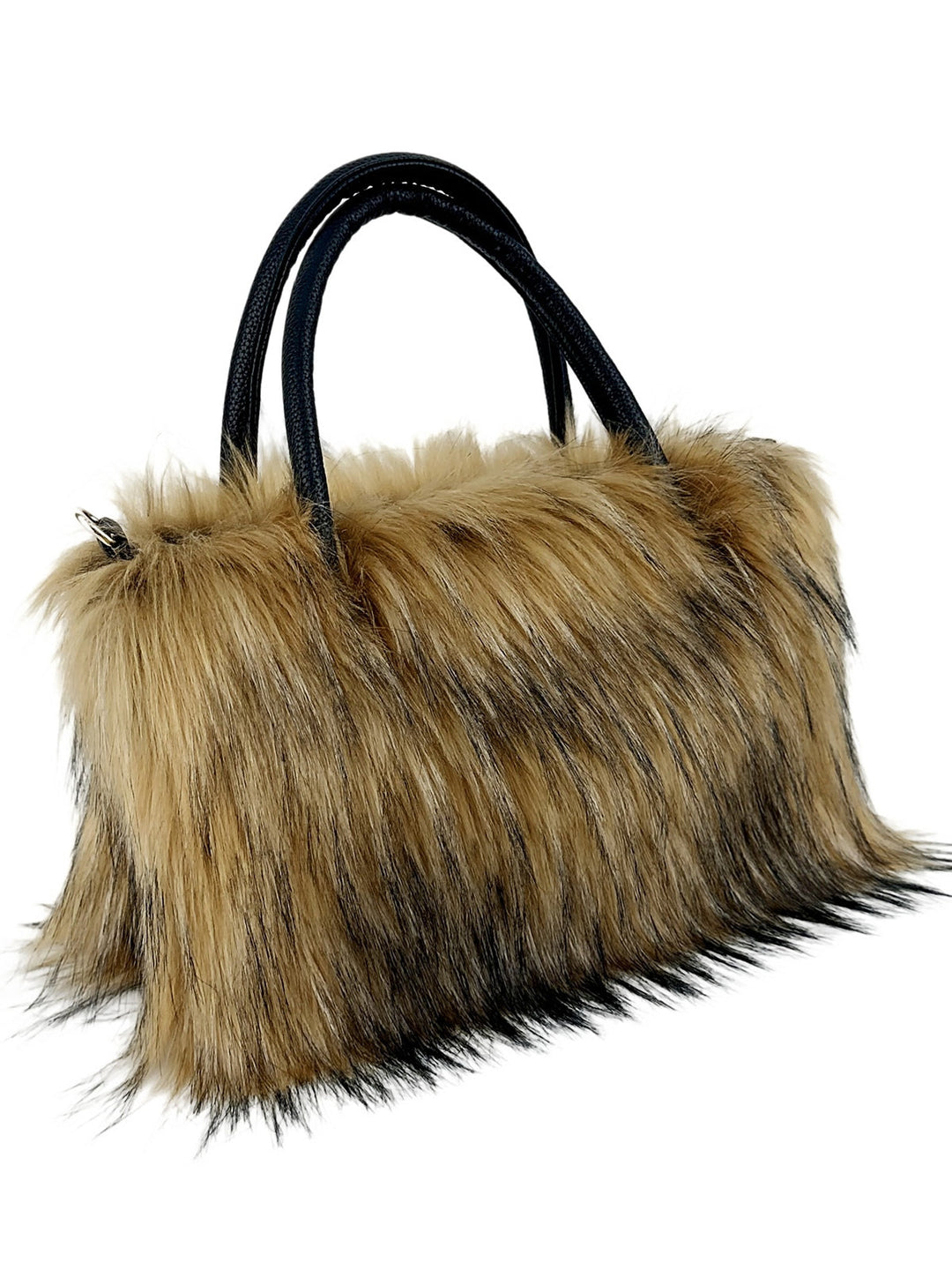 Chic Faux Fur Crossbody Bag with Trendy Chain Strap