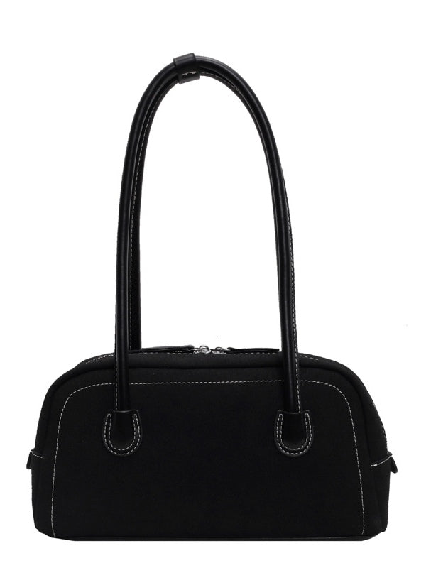 Vintage Frosted Shoulder Bag - Casual Pillow Style Handbag