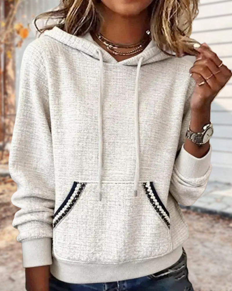 Trendy Color-Block Hoodie