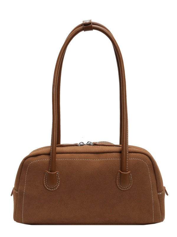 Vintage Frosted Shoulder Bag - Casual Pillow Style Handbag