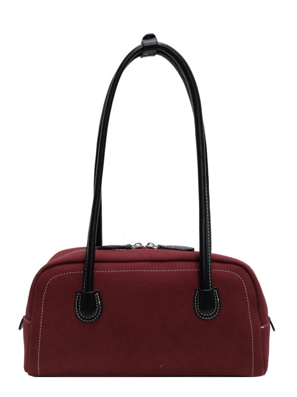 Vintage Frosted Shoulder Bag - Casual Pillow Style Handbag