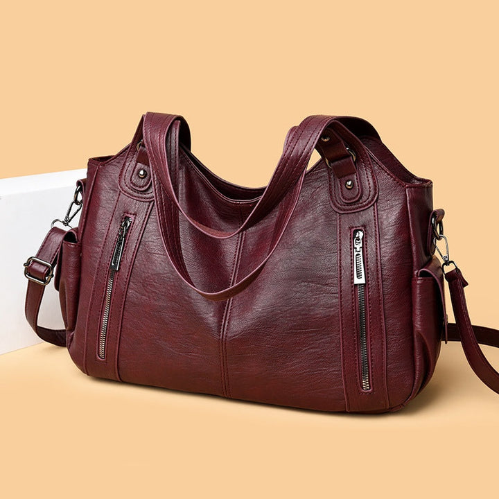 Chic Rivet-Embellished High-Capacity Tote Bag