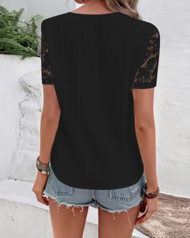 Plain Short Sleeve Top
