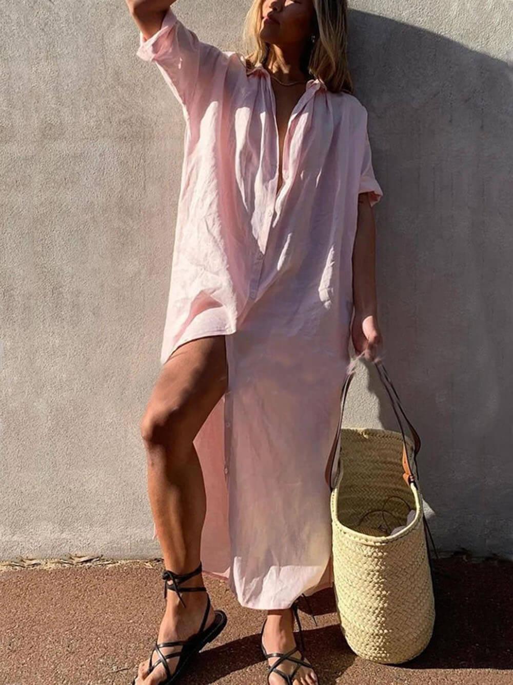Concept Minimalist Maxi Shirt Dress