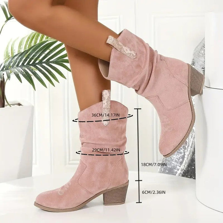 Retro Western Cowboy Ankle Boots with Tassels