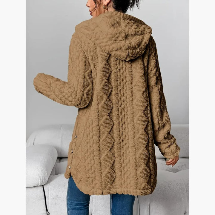 Edith - Women's Cozy Teddy Hoodie Coat