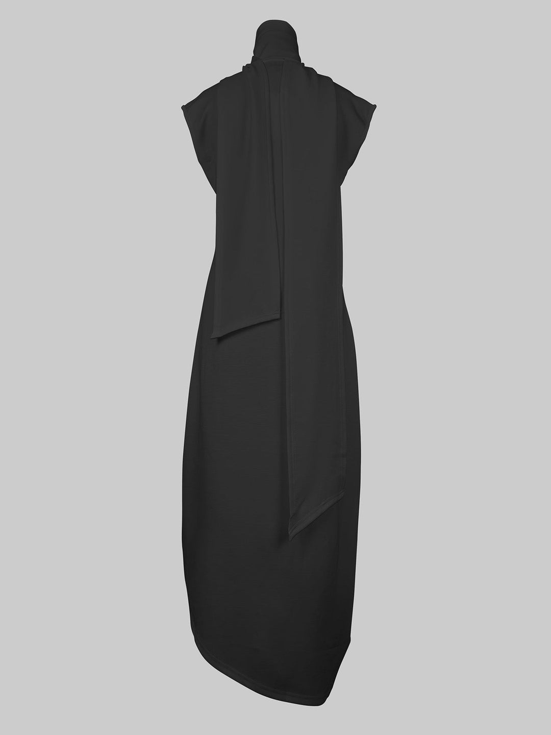 Flowy Sleeveless Solid Color Maxi Dress with Split-Side and Shawl Collar