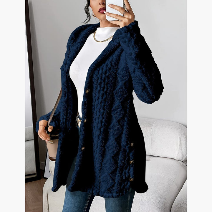 Edith - Women's Cozy Teddy Hoodie Coat