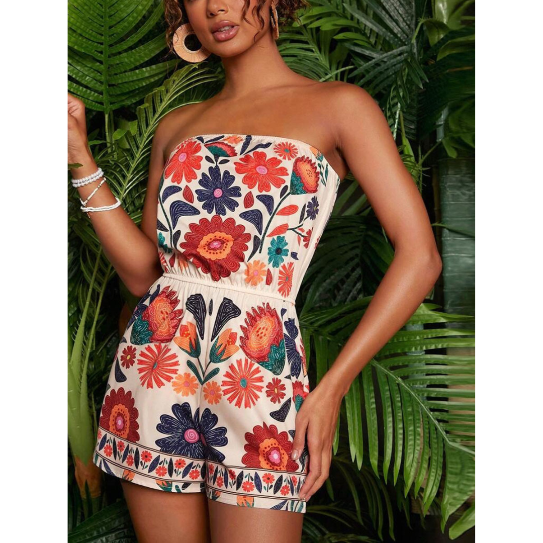 INDIRA™ – Summer Sleeveless Tube-Top Casual Romper