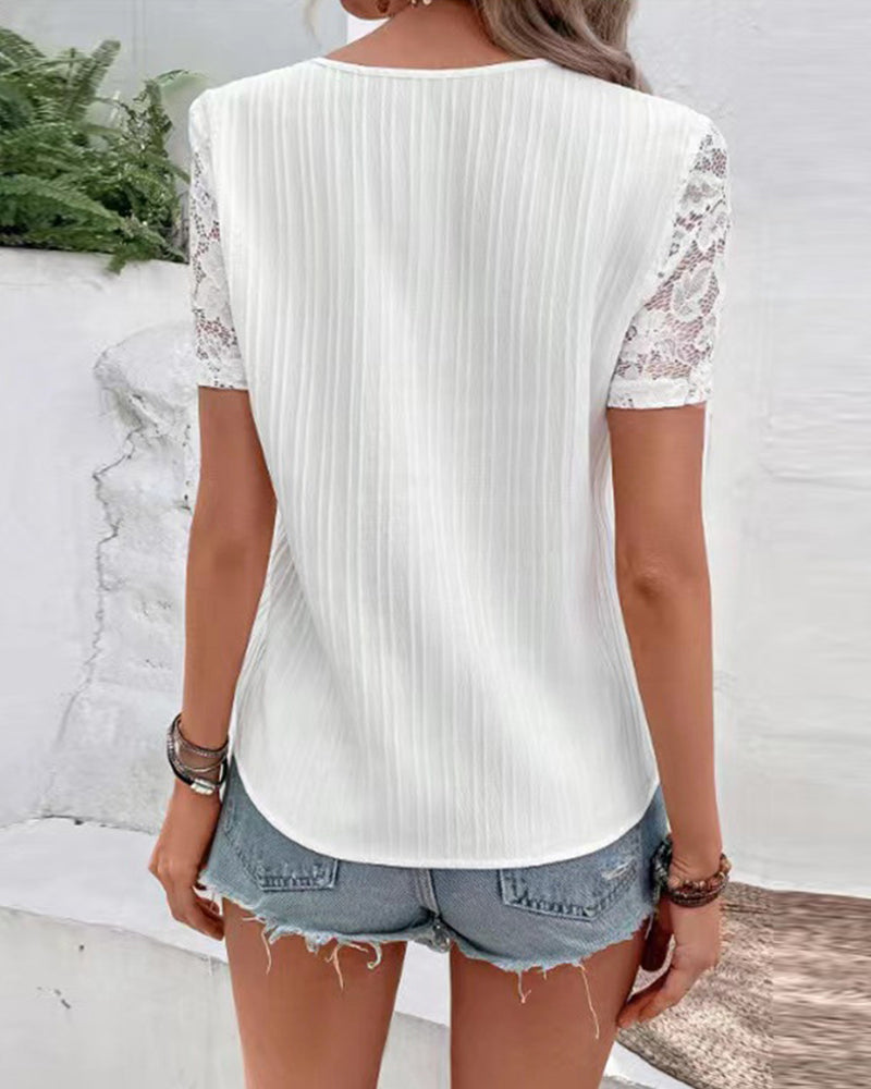 Plain Short Sleeve Top