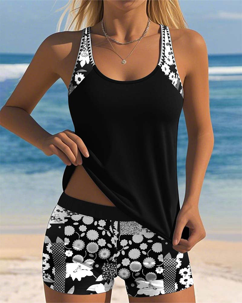 Lynne - Floral Two-Piece Swim Set