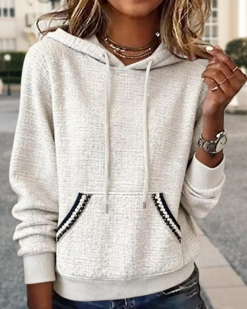 Trendy Color-Block Hoodie