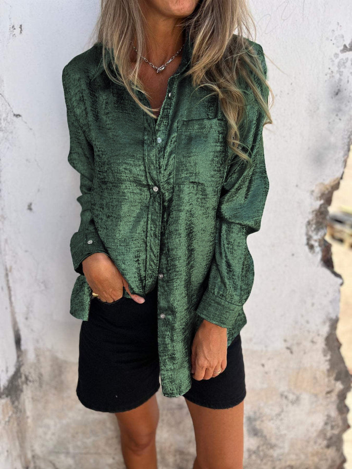 Trendy Suede Casual Lapel Shirt