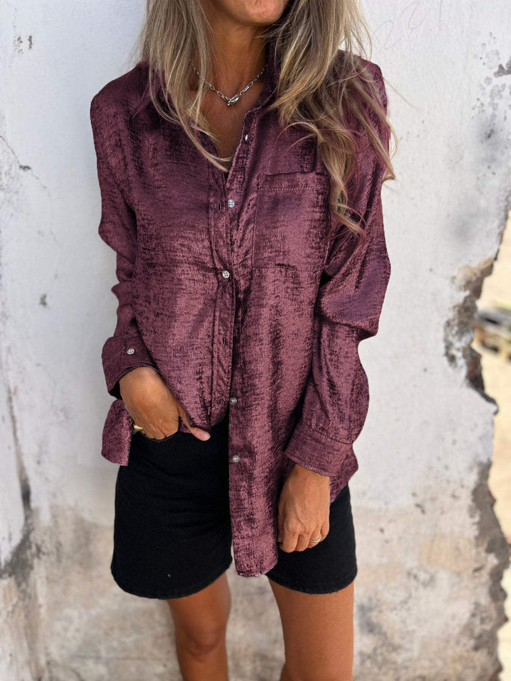 Trendy Suede Casual Lapel Shirt