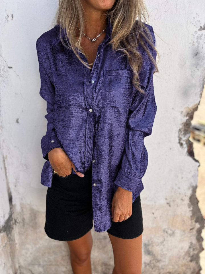 Trendy Suede Casual Lapel Shirt