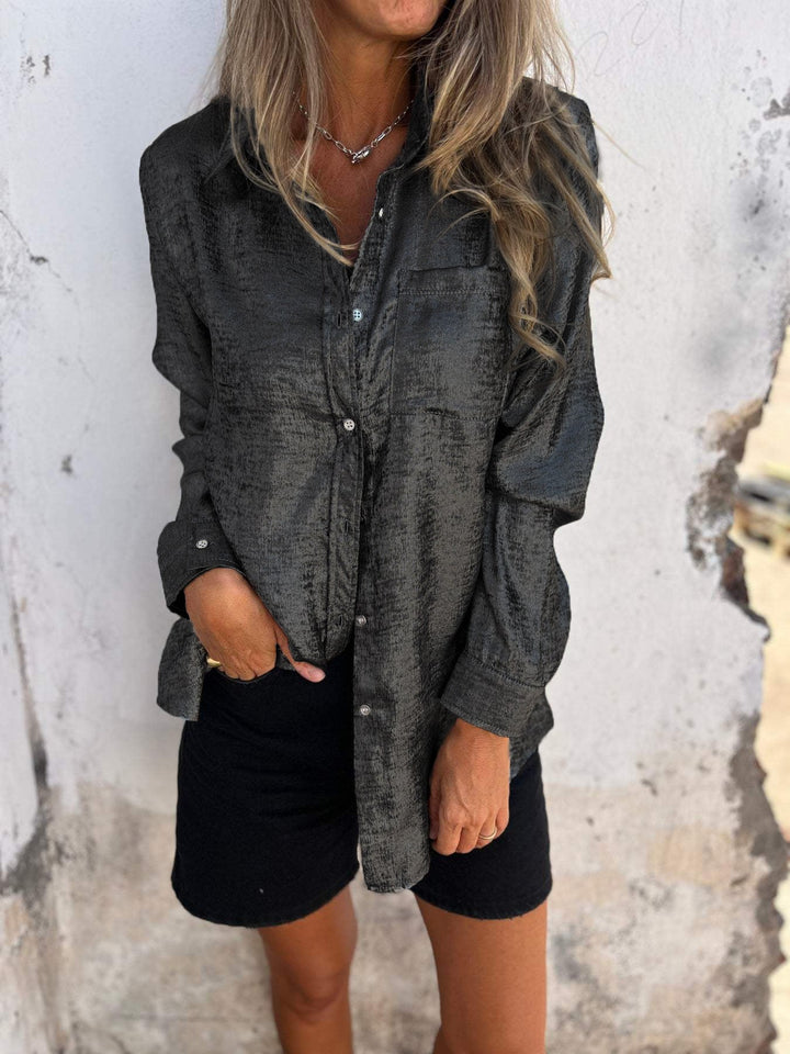 Trendy Suede Casual Lapel Shirt