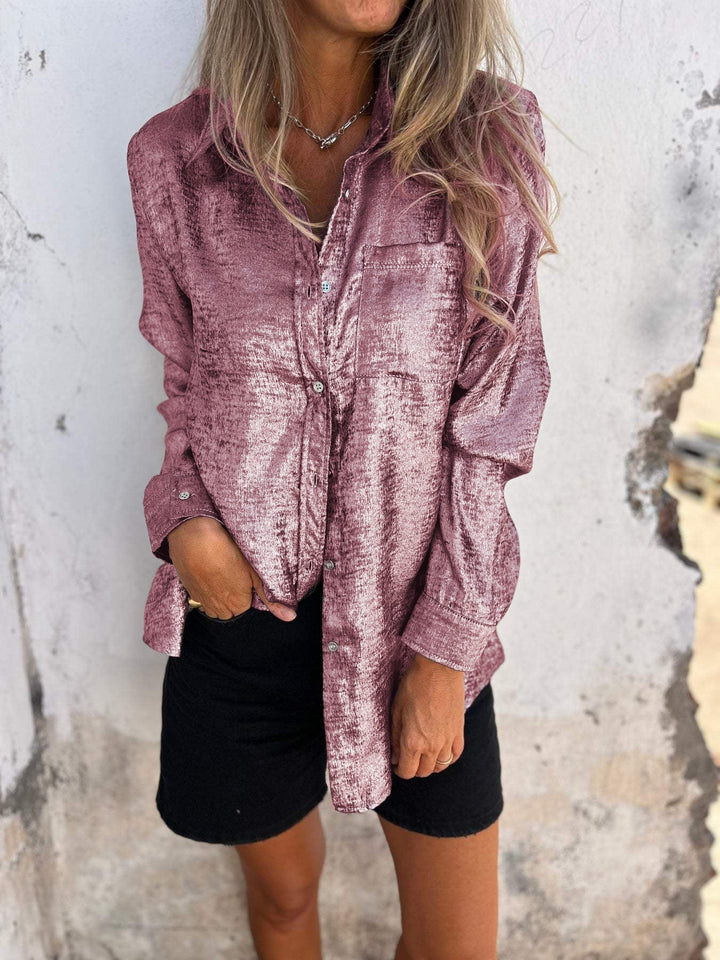 Trendy Suede Casual Lapel Shirt