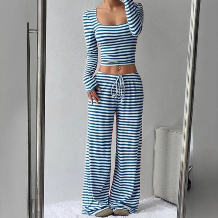 LORNA™ – Relaxed Fit Crop Top and Pant Lounge Set