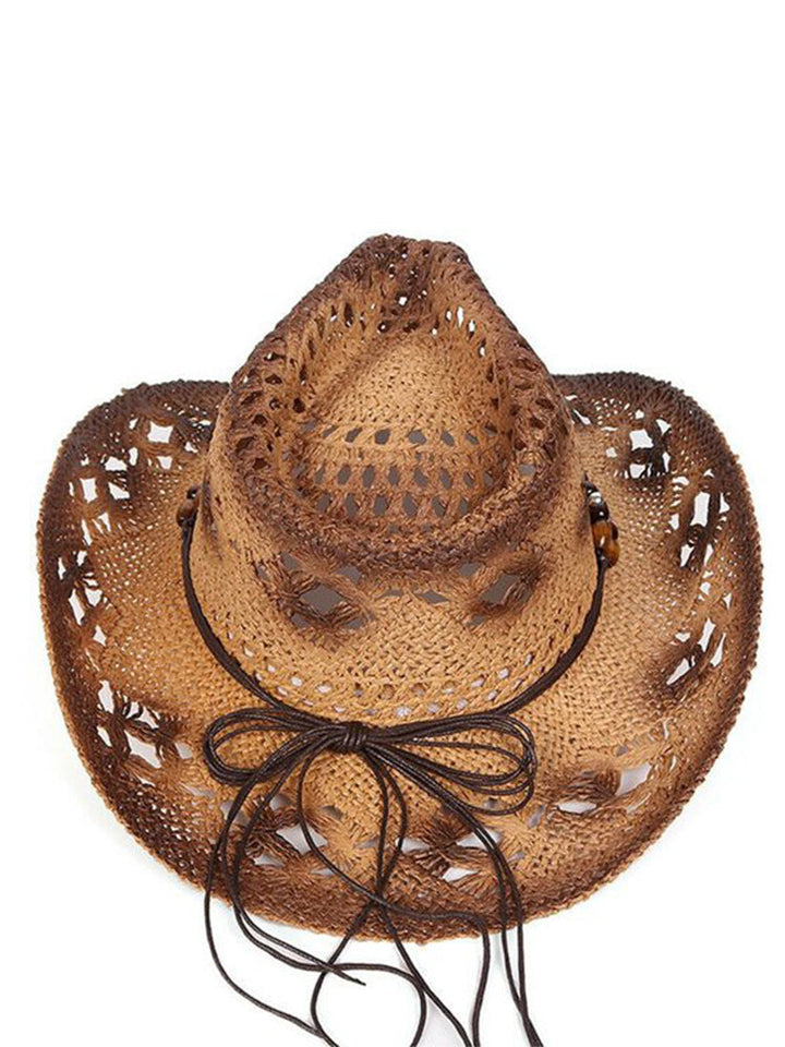 Vintage Western Denim Hollow Hat