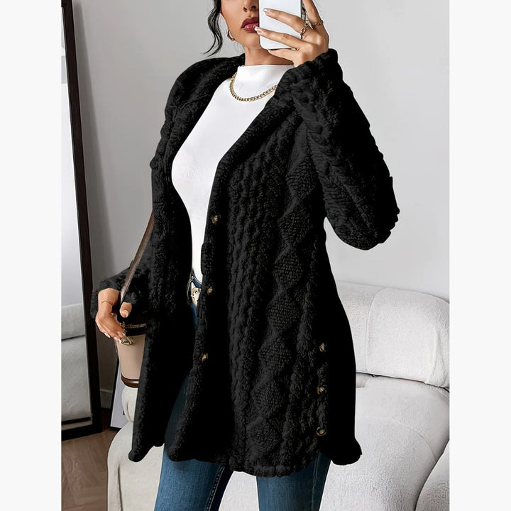 Edith - Women's Cozy Teddy Hoodie Coat