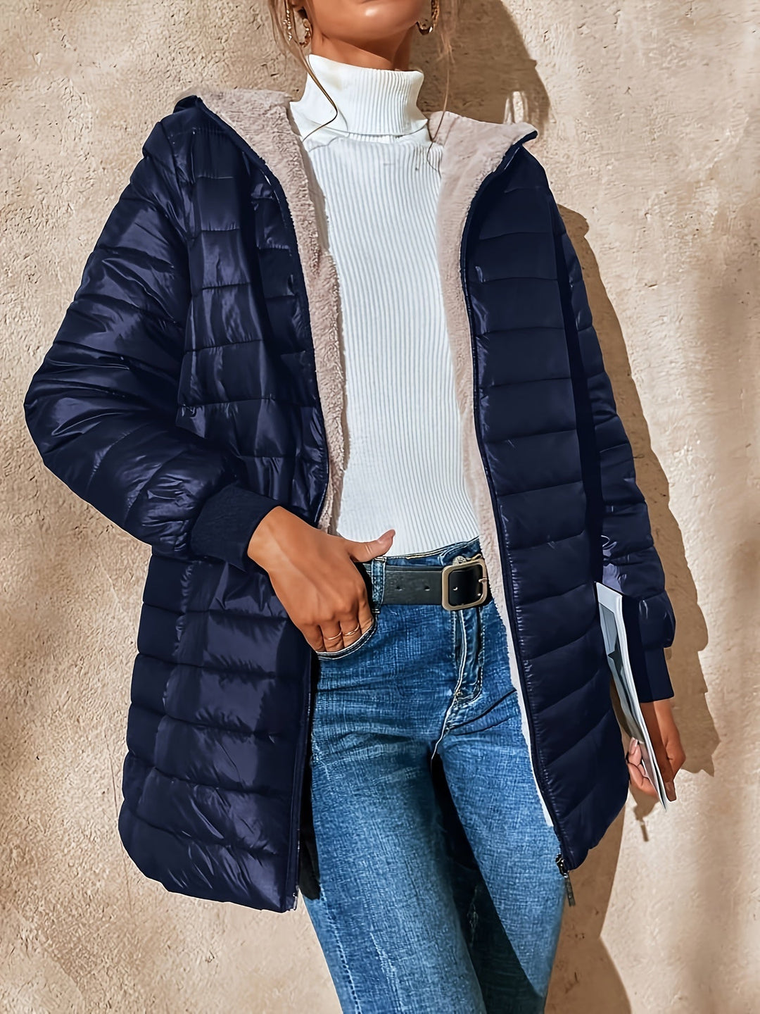 Michele | Elegant Long Waterproof Coat