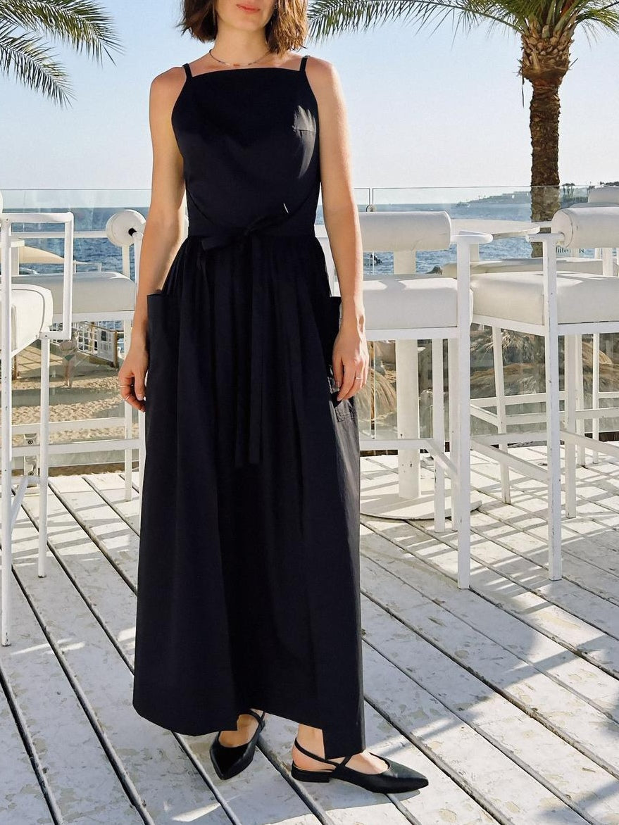 Seamless Sun Midi Dress with Waist Detail
