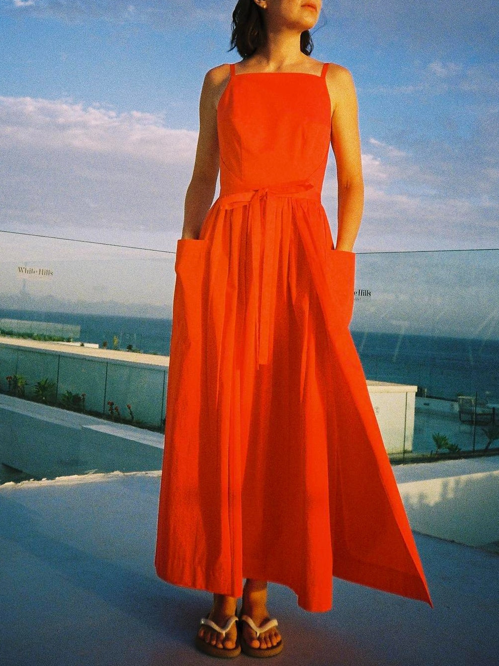 Seamless Sun Midi Dress with Waist Detail