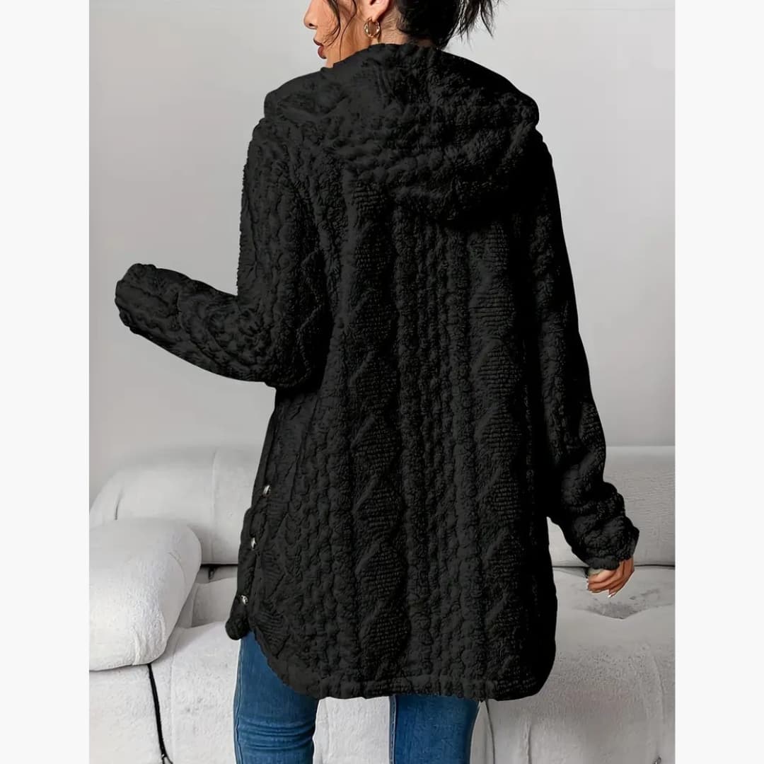 Edith - Women's Cozy Teddy Hoodie Coat