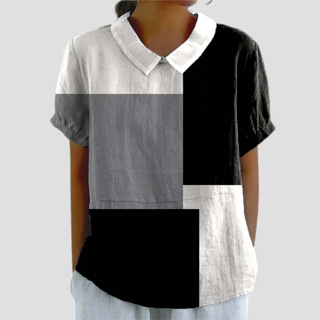Rosalind – Elegant Monochrome Muse Top