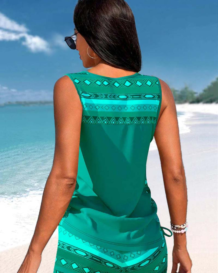 Sylvia Geometric Print Tankini