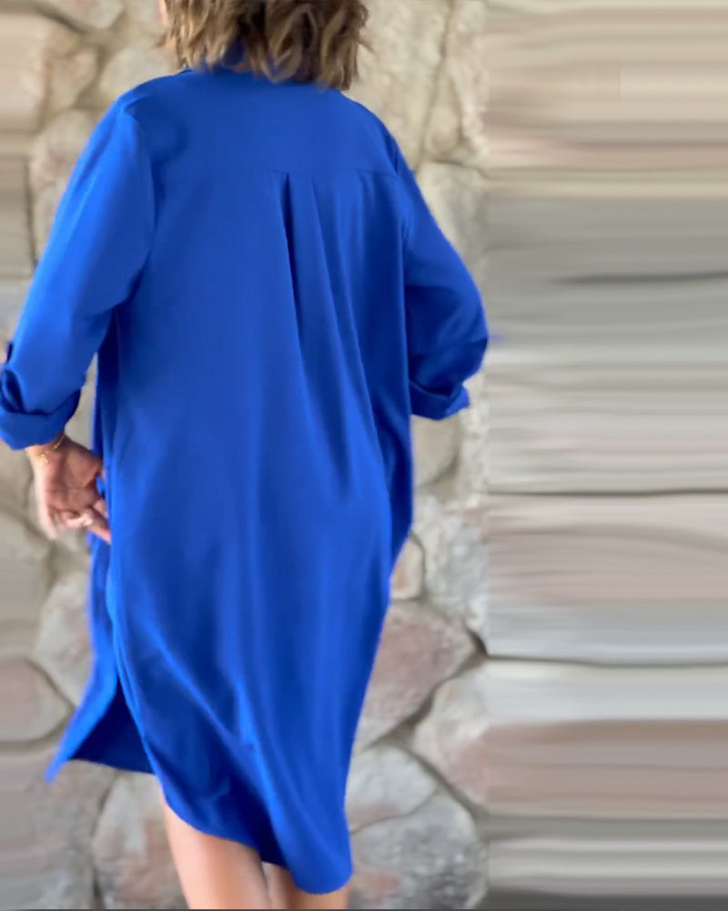טופ עם שרוולים ארוכים בצבע אחיד