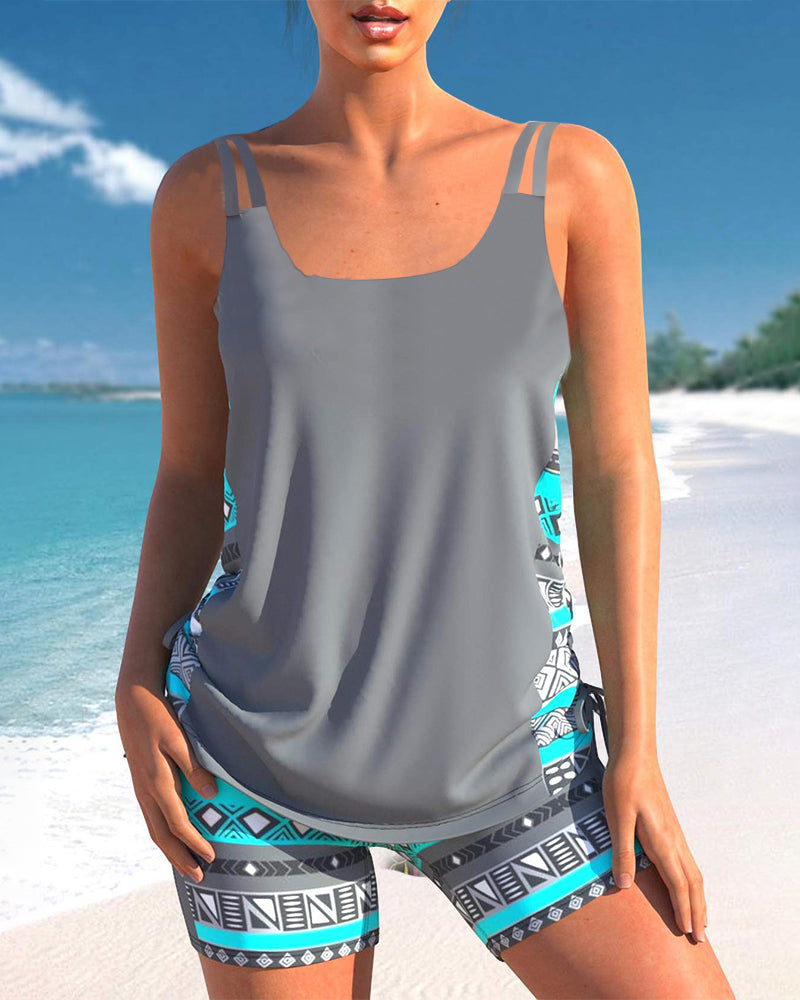 Sylvia Geometric Print Tankini