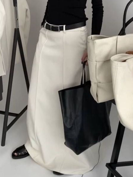 Chic H-Line Solid Color Skirts