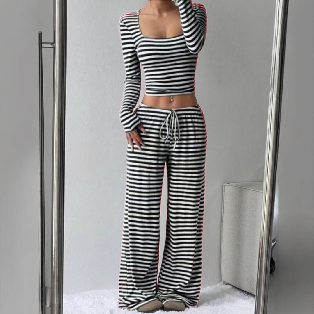 LORNA™ – Relaxed Fit Crop Top and Pant Lounge Set