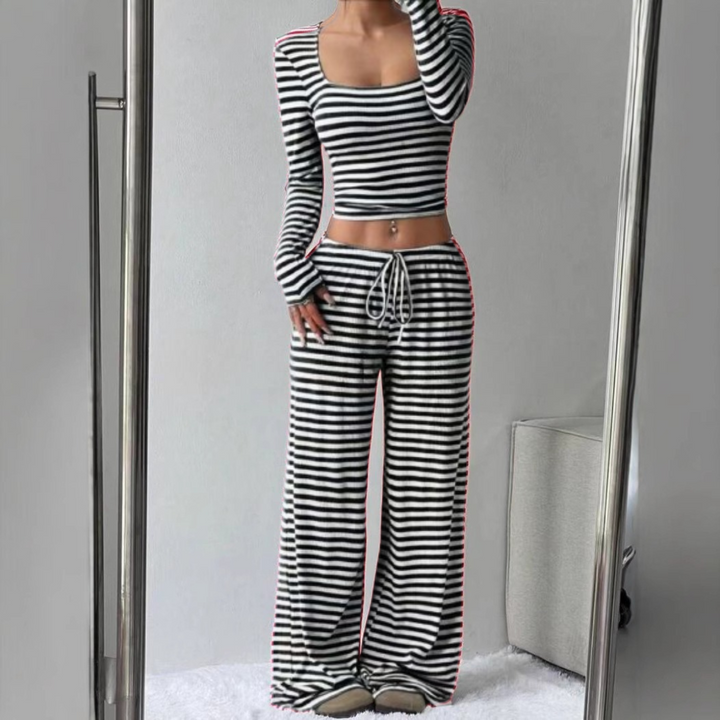 LORNA™ – Relaxed Fit Crop Top and Pant Lounge Set