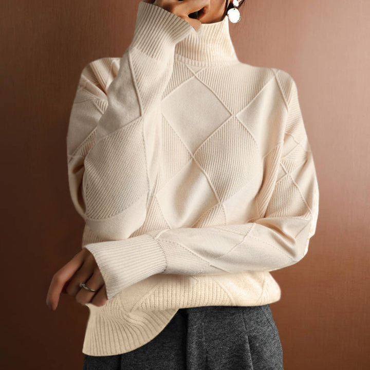 Cozy Loose-Fit Long-Sleeve Turtleneck Sweater for Winter