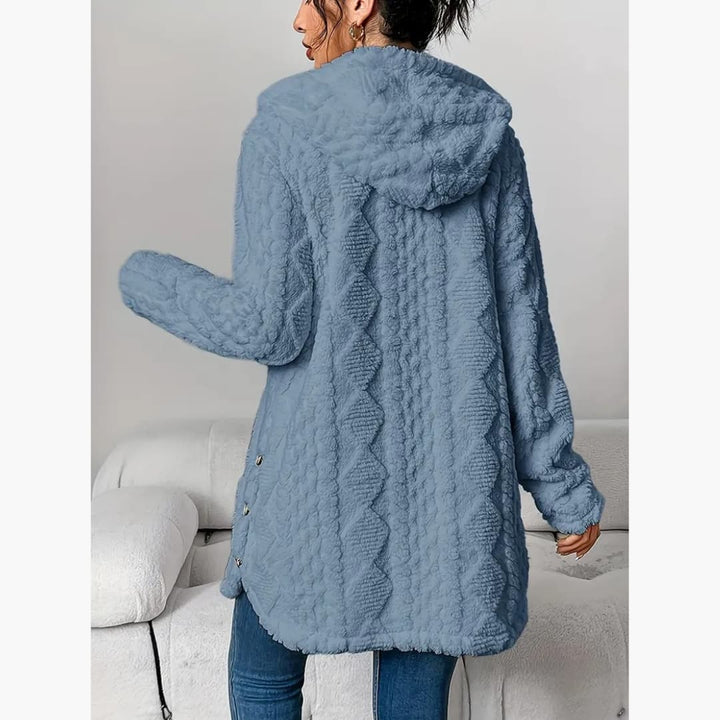 Edith - Women's Cozy Teddy Hoodie Coat