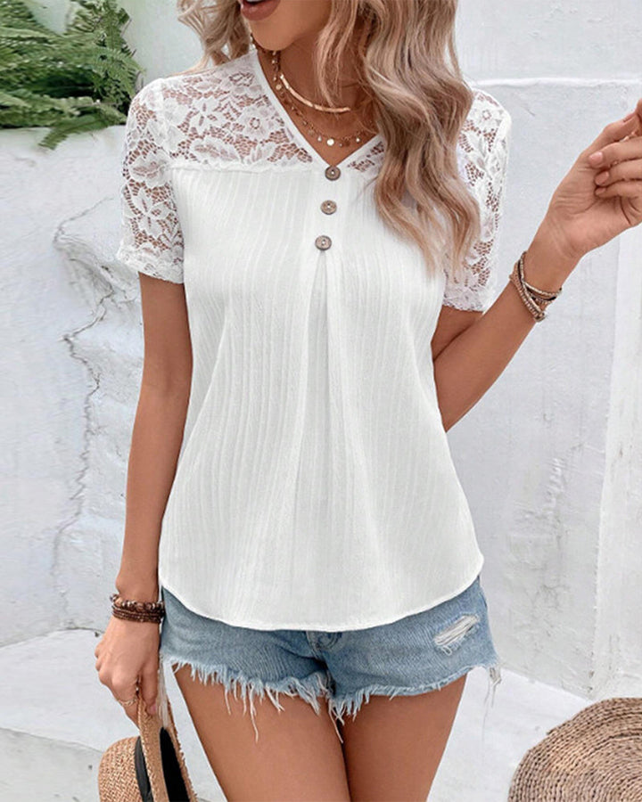 Plain Short Sleeve Top
