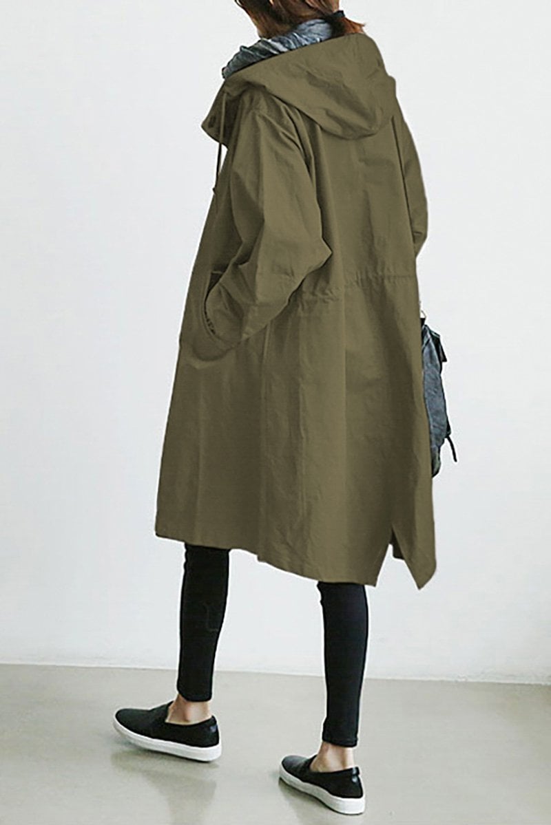 Waterproof Oversized Hooded Windbreaker Raincoat