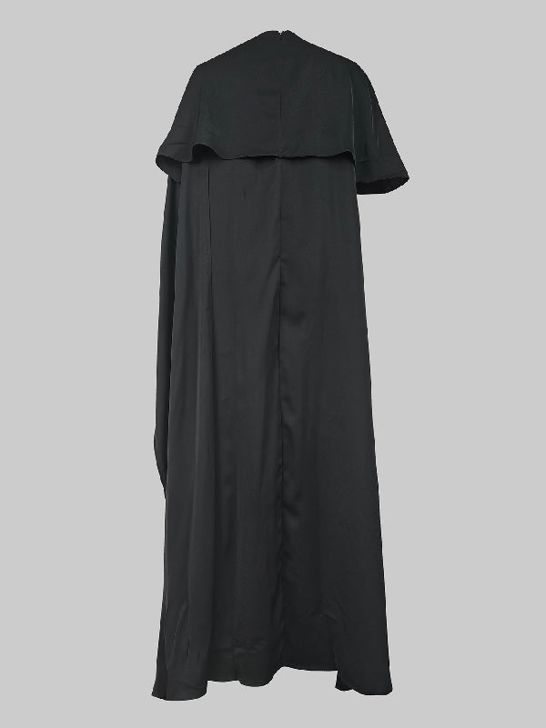 Flowy Asymmetrical Solid Maxi Dresses